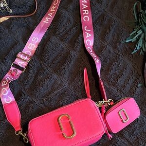 Marc Jacobs Vibrant Pink Crossbody Set